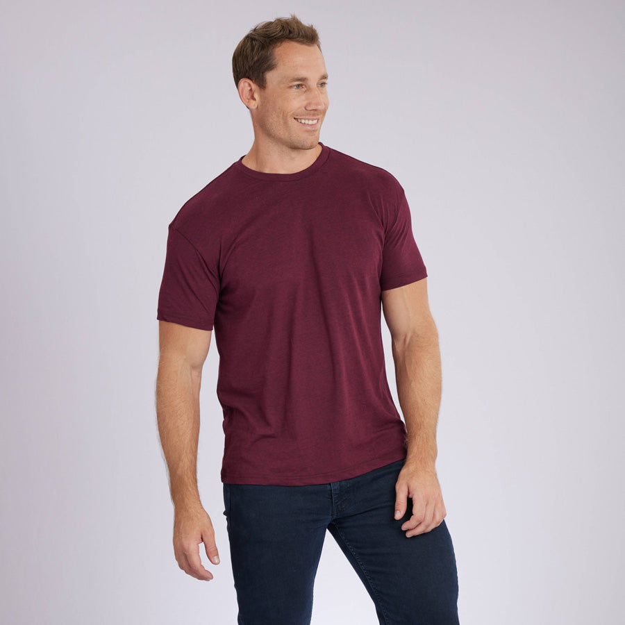 Heather Maroon Signature Crew Neck Tee