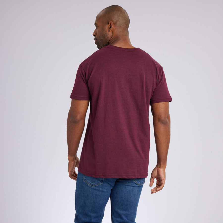 Heather Maroon Signature V-Neck Tee