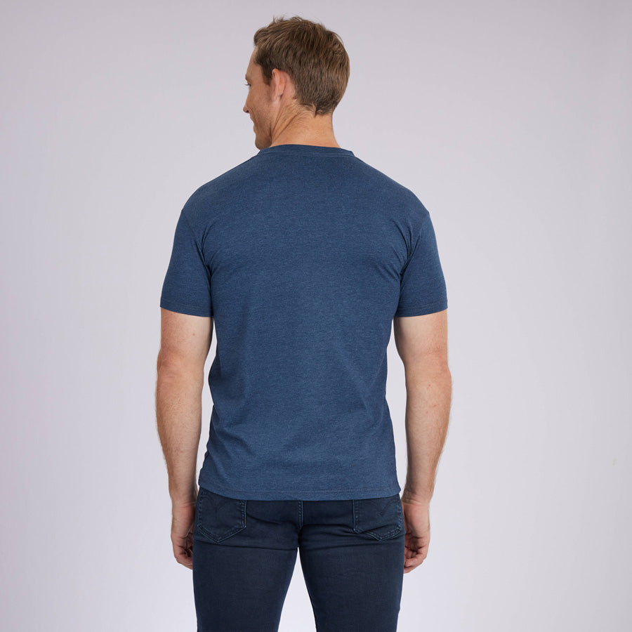 Heather Navy Signature Crew Neck Tee