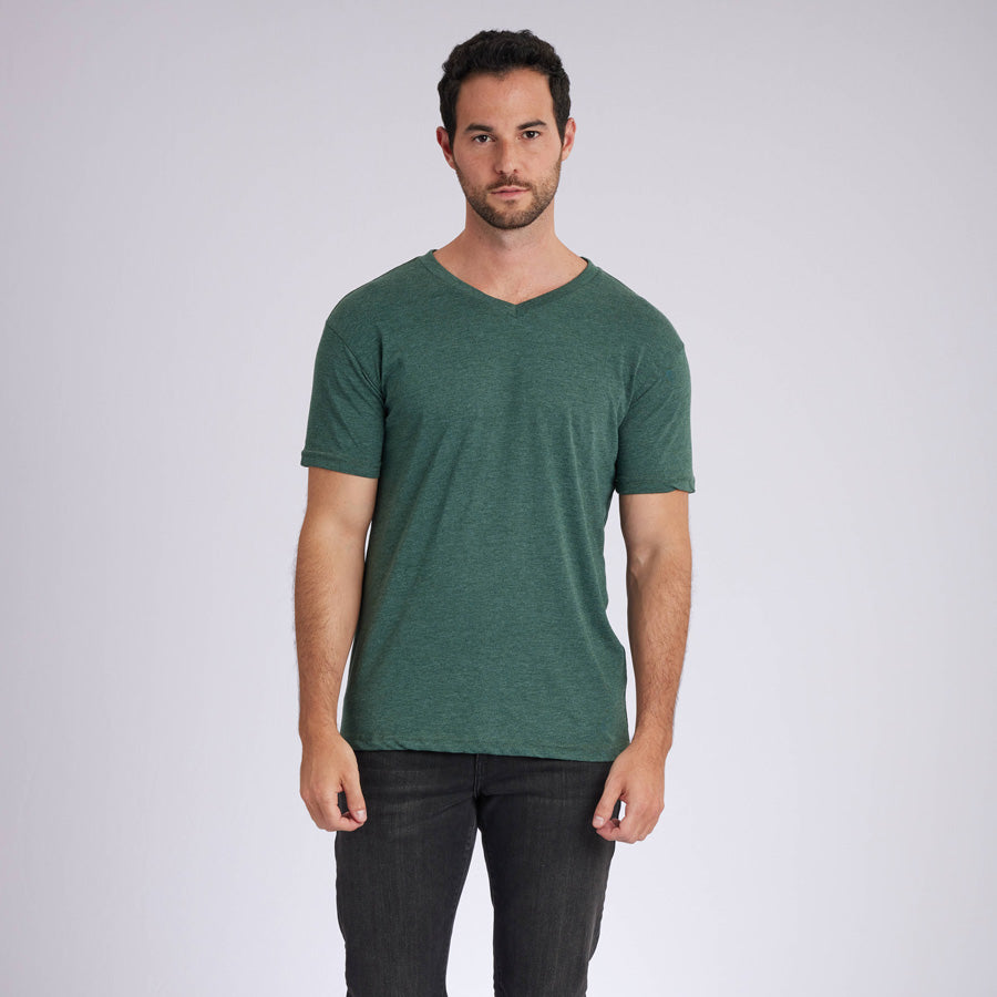 Heather Olive Signature V-Neck Tee