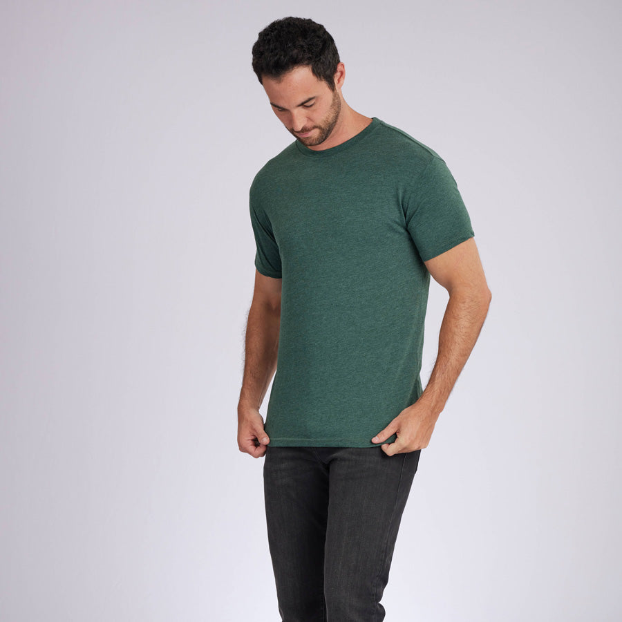 Heather Olive Signature Crew Neck Tee