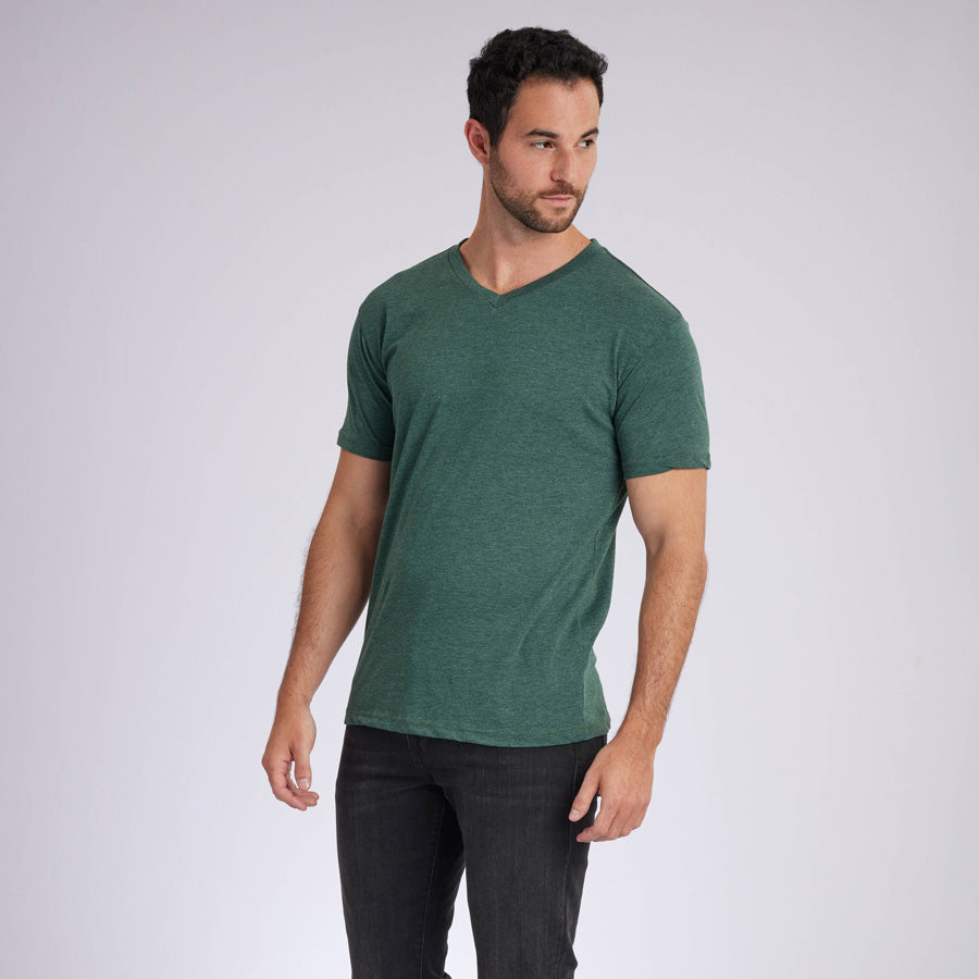 Heather Olive Signature V-Neck Tee