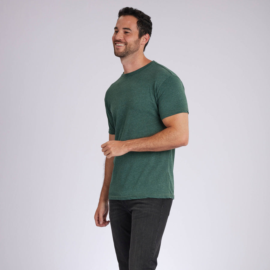 Heather Olive Signature Crew Neck Tee