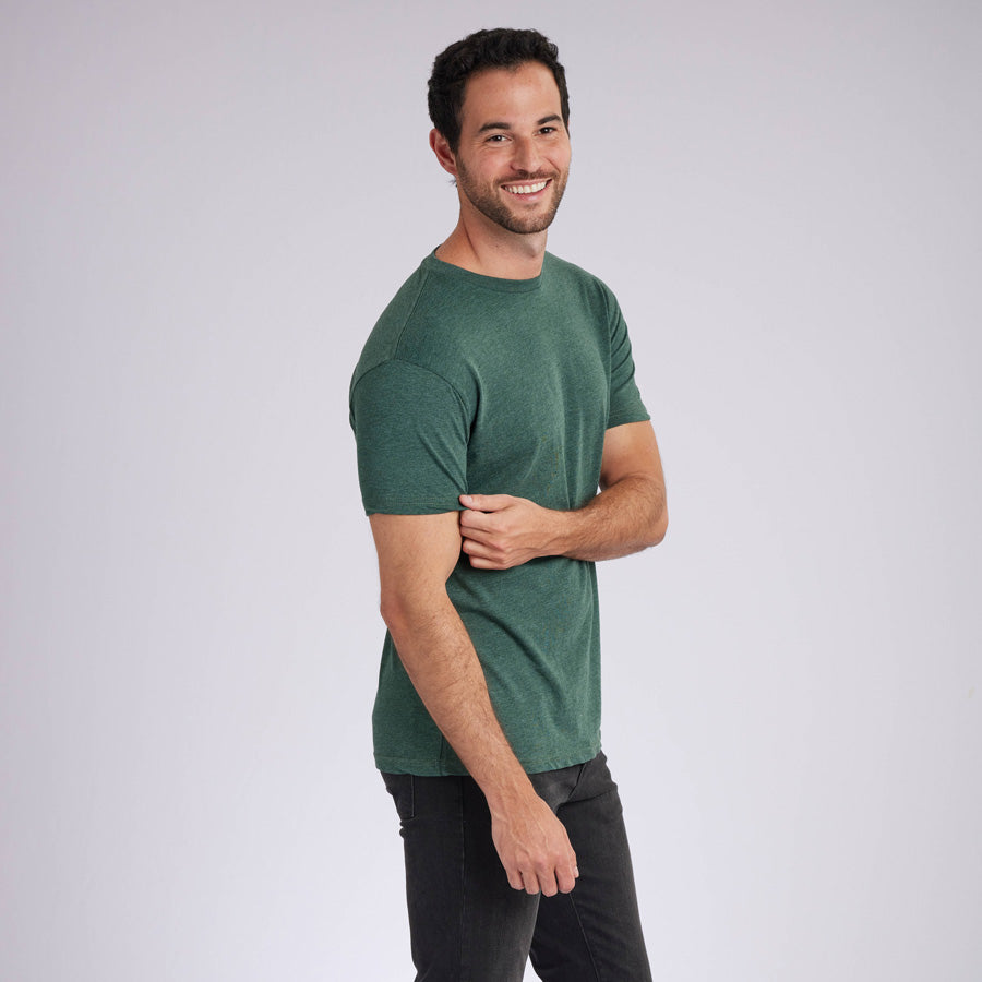 Heather Olive Signature Crew Neck Tee