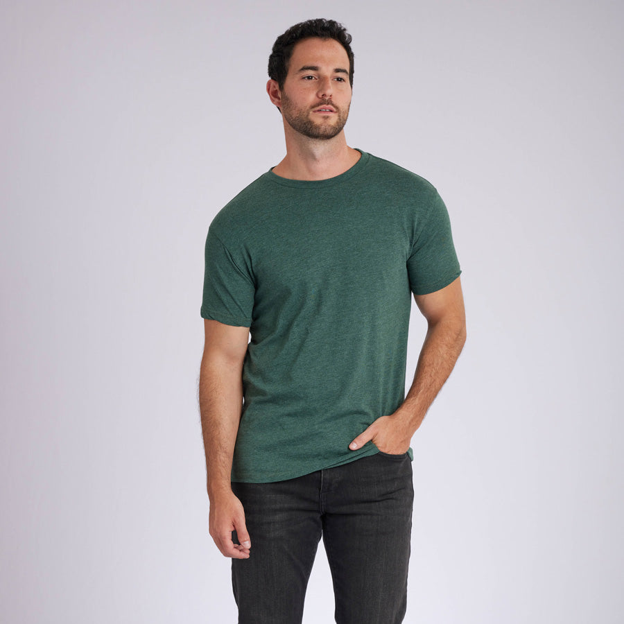 Heather Olive Signature Crew Neck Tee