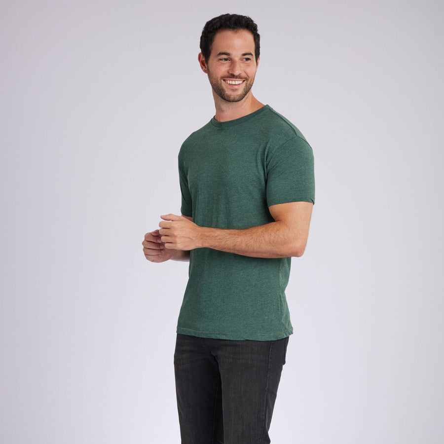 Heather Olive Signature Crew Neck Tee