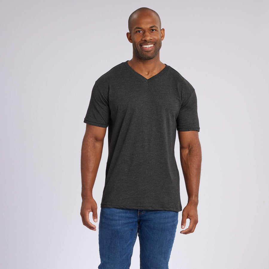 Heather Charcoal Signature V-Neck Tee