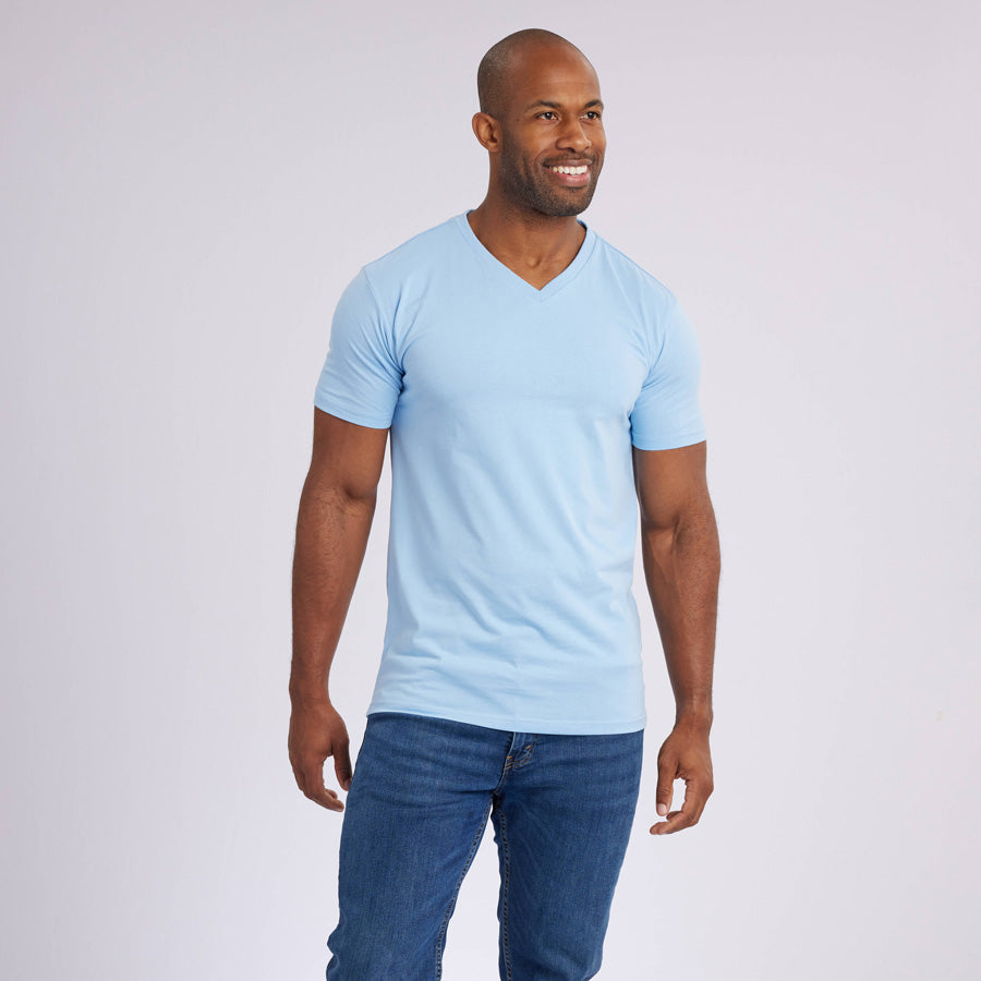 Ice Blue Signature V-Neck Tee