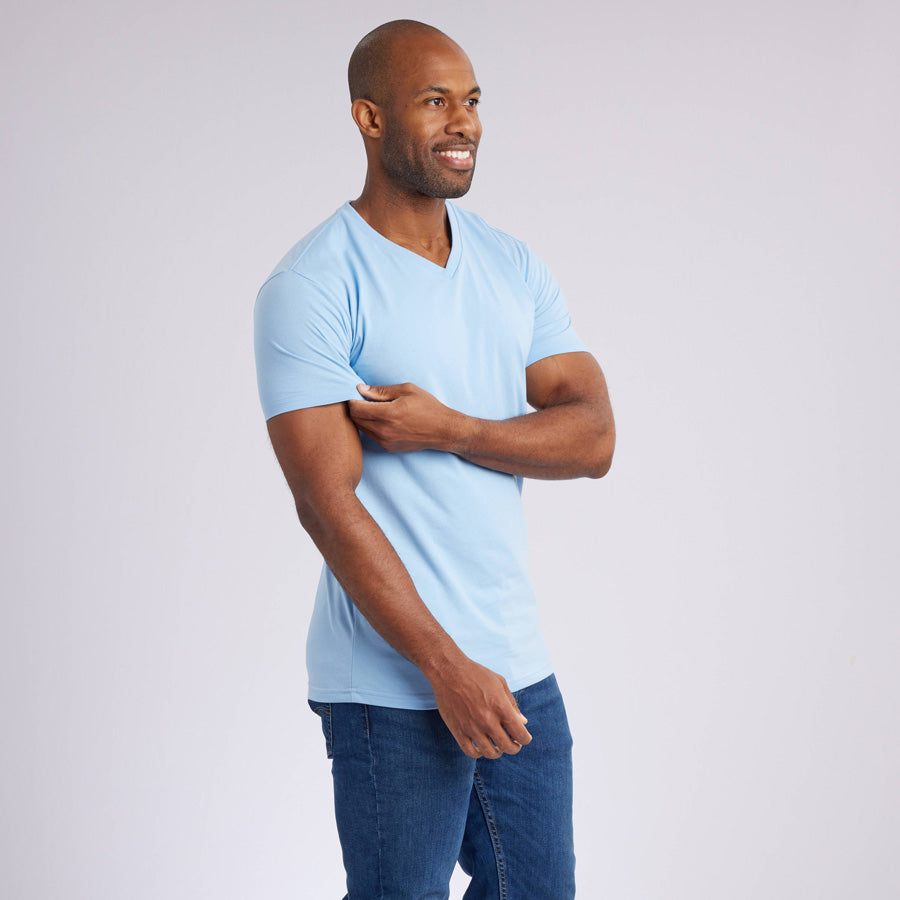 Ice Blue Signature V-Neck Tee