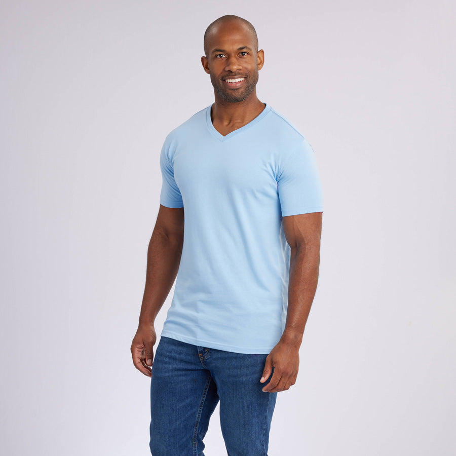 Ice Blue Signature V-Neck Tee