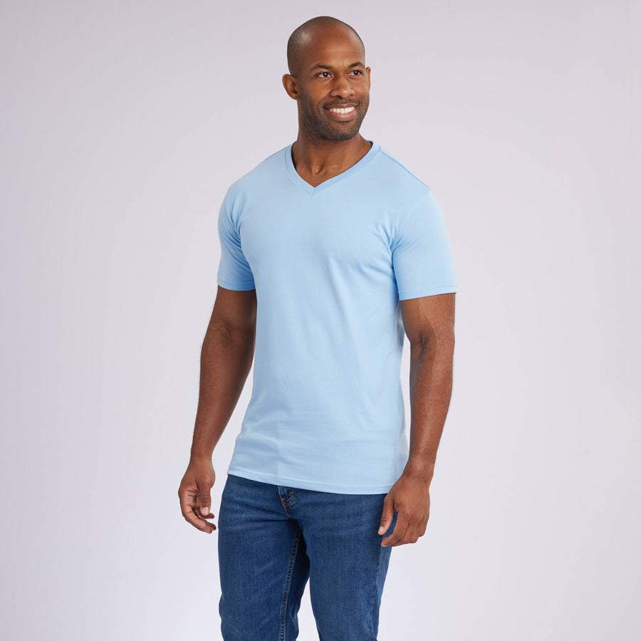 Ice Blue Signature V-Neck Tee