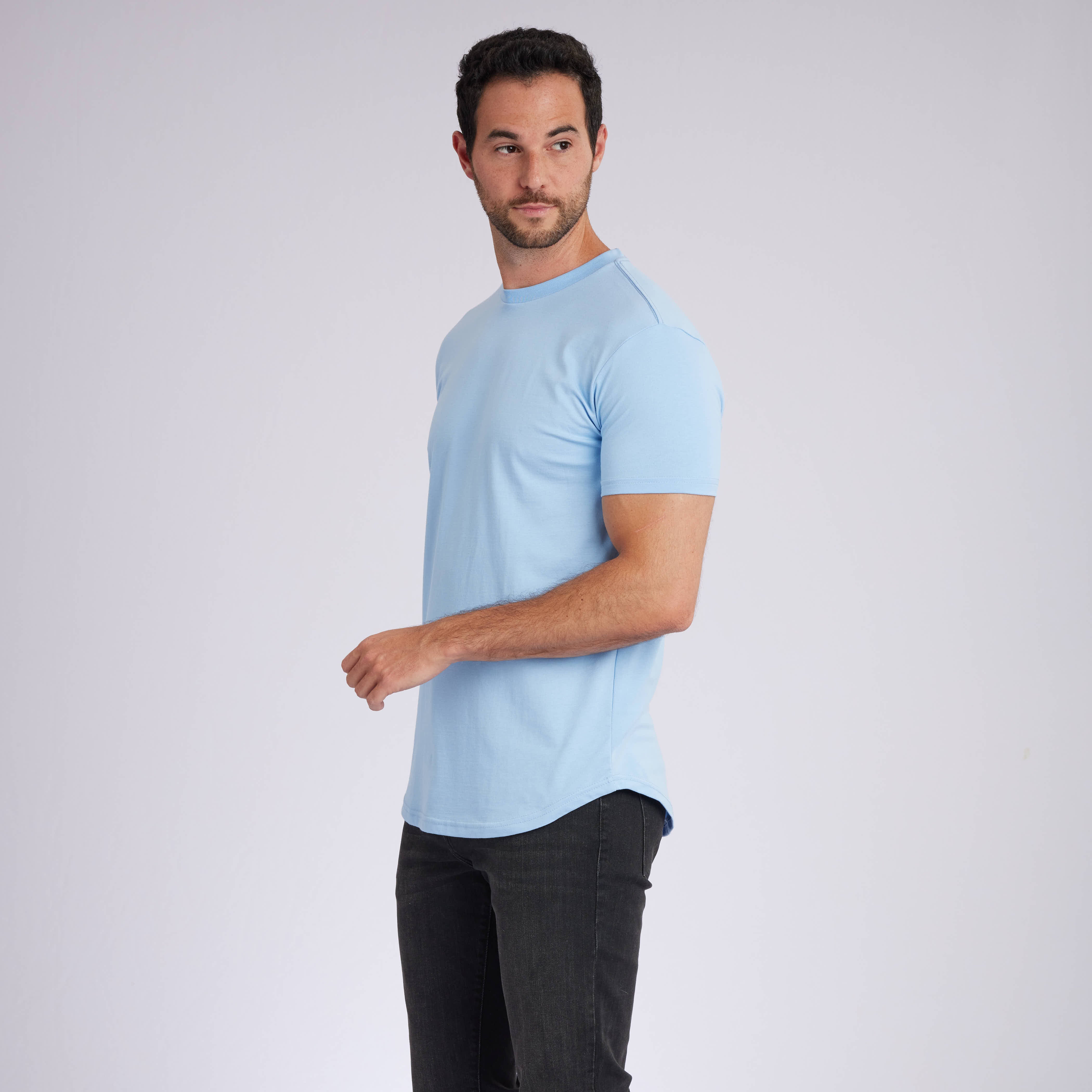 Cool Blues Signature Curve Hem Crew Neck Tees 3-Pack