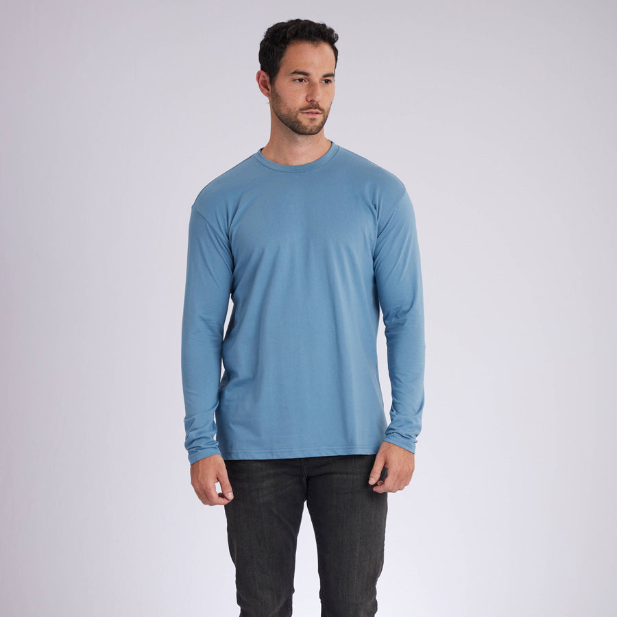 Indigo Signature Long Sleeves Crew Neck Tee