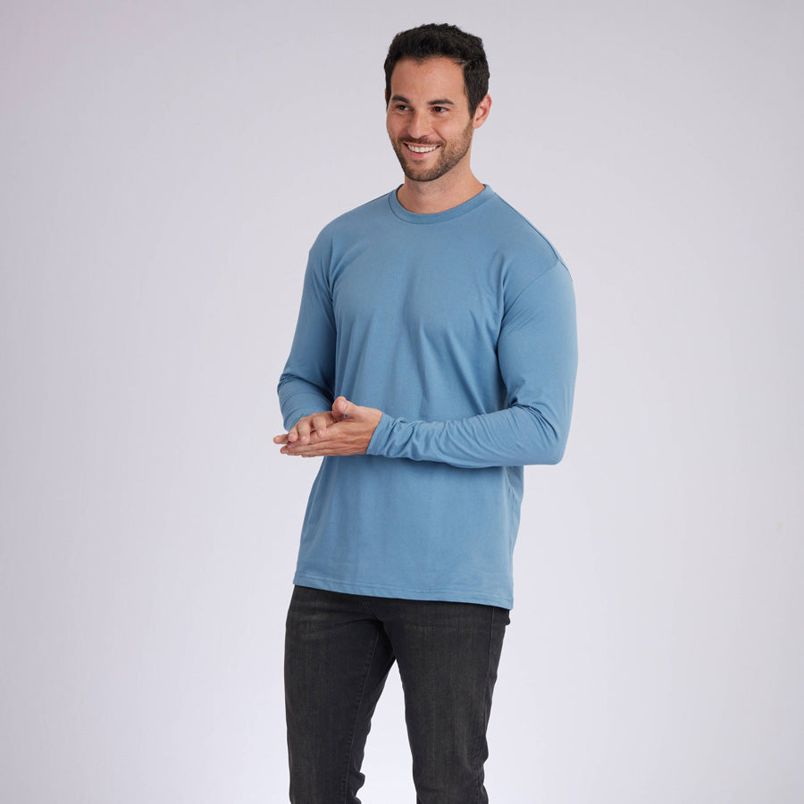 Indigo Signature Long Sleeves Crew Neck Tee