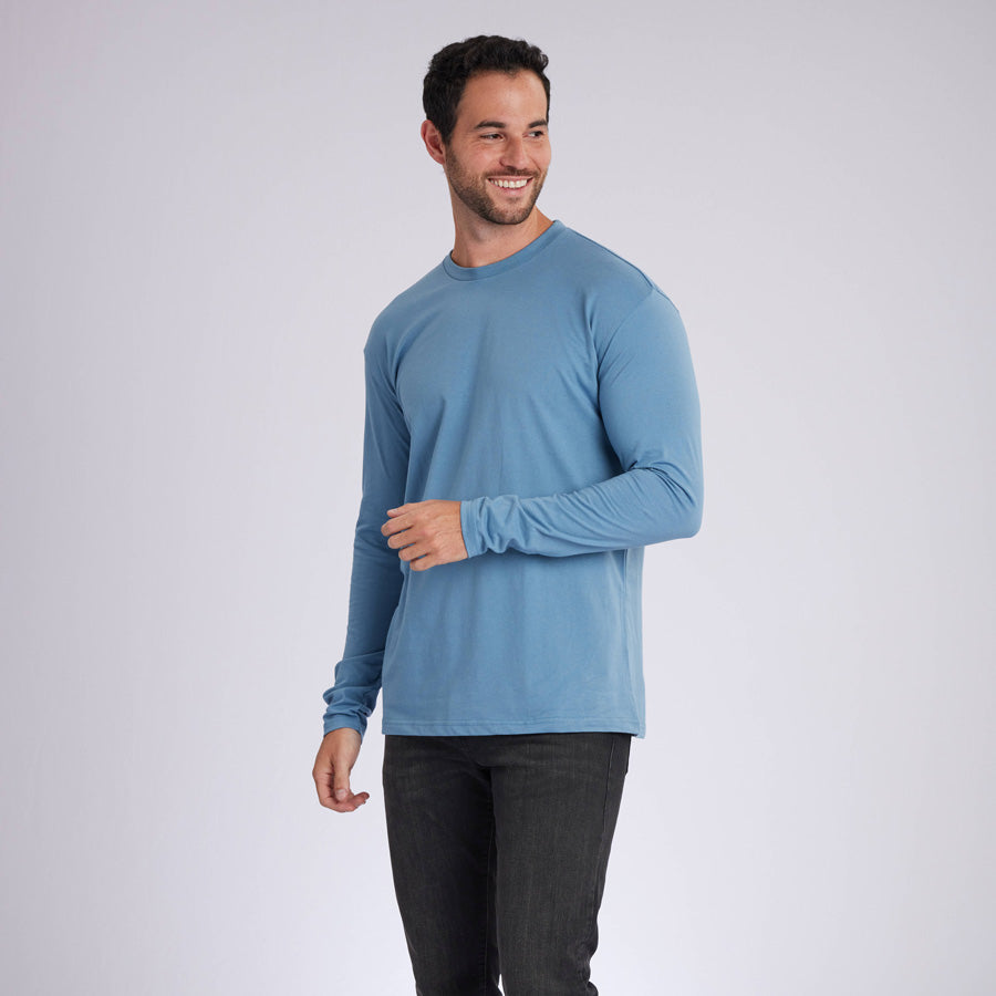 Indigo Signature Long Sleeves Crew Neck Tee