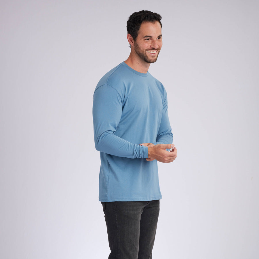 Indigo Signature Long Sleeves Crew Neck Tee