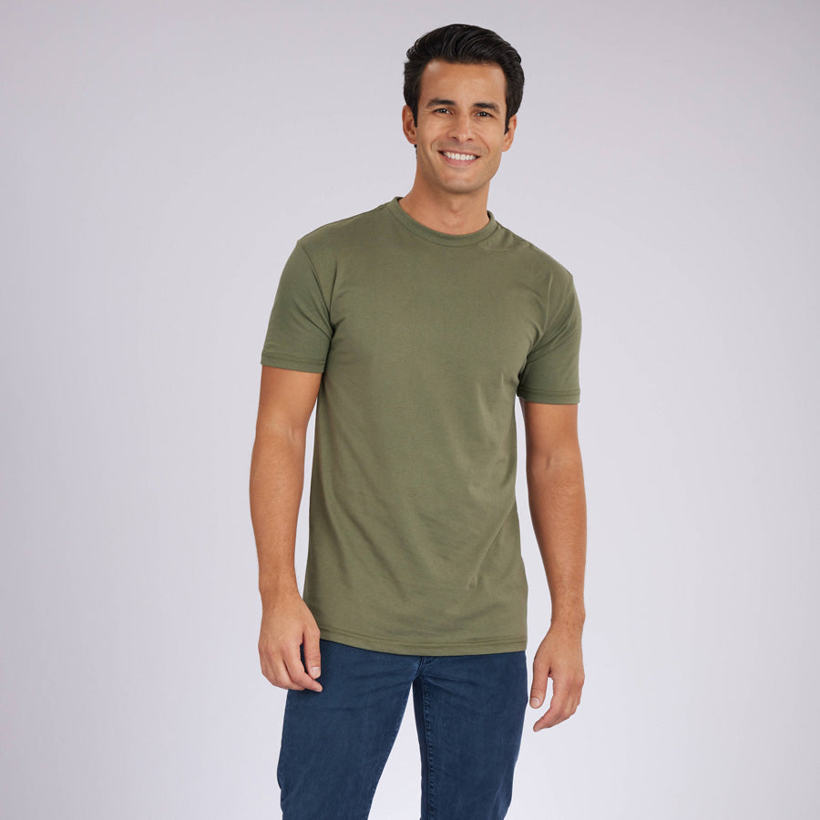 Military Green Signature Crew Neck Tee