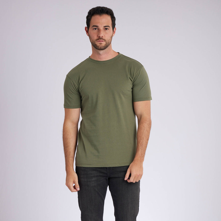 Military Green Premium Crew Neck Tee