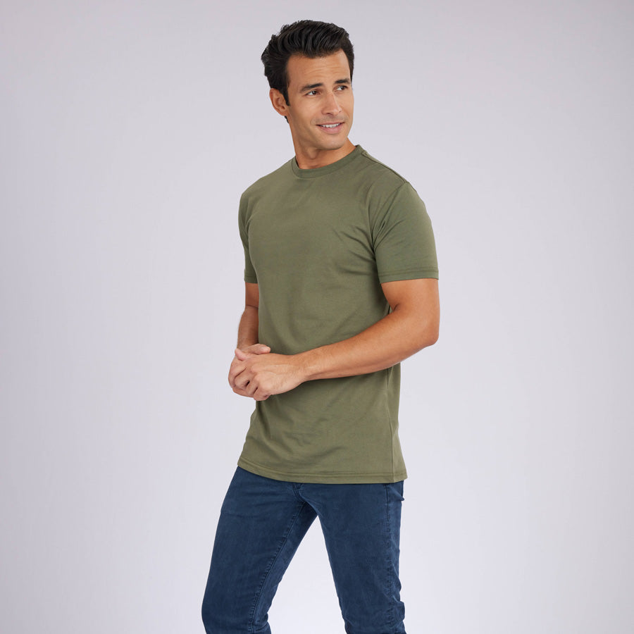 Military Green Signature Crew Neck Tee