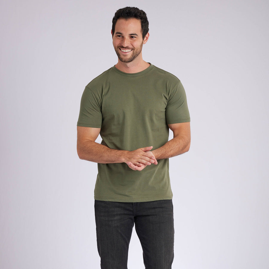 Military Green Premium Crew Neck Tee