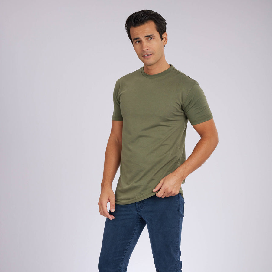 Military Green Signature Crew Neck Tee