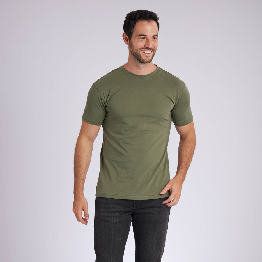 Military Green Premium Crew Neck Tee