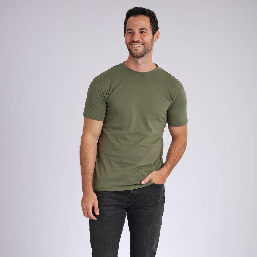 Military Green Premium Crew Neck Tee