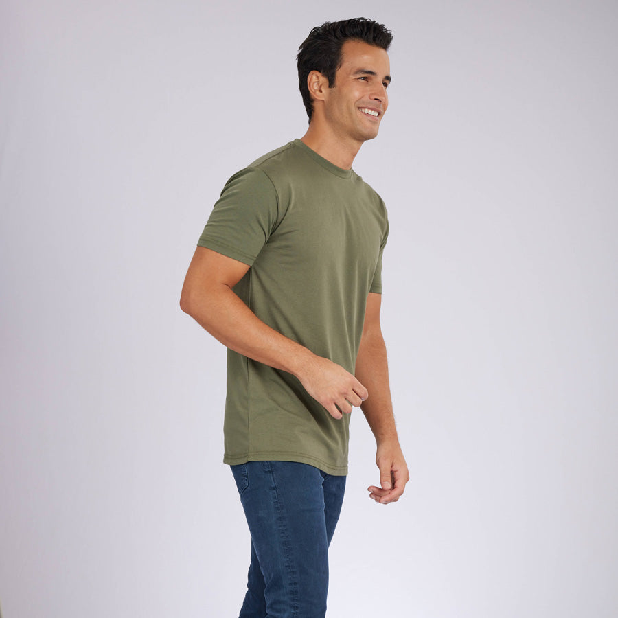 Military Green Signature Crew Neck Tee