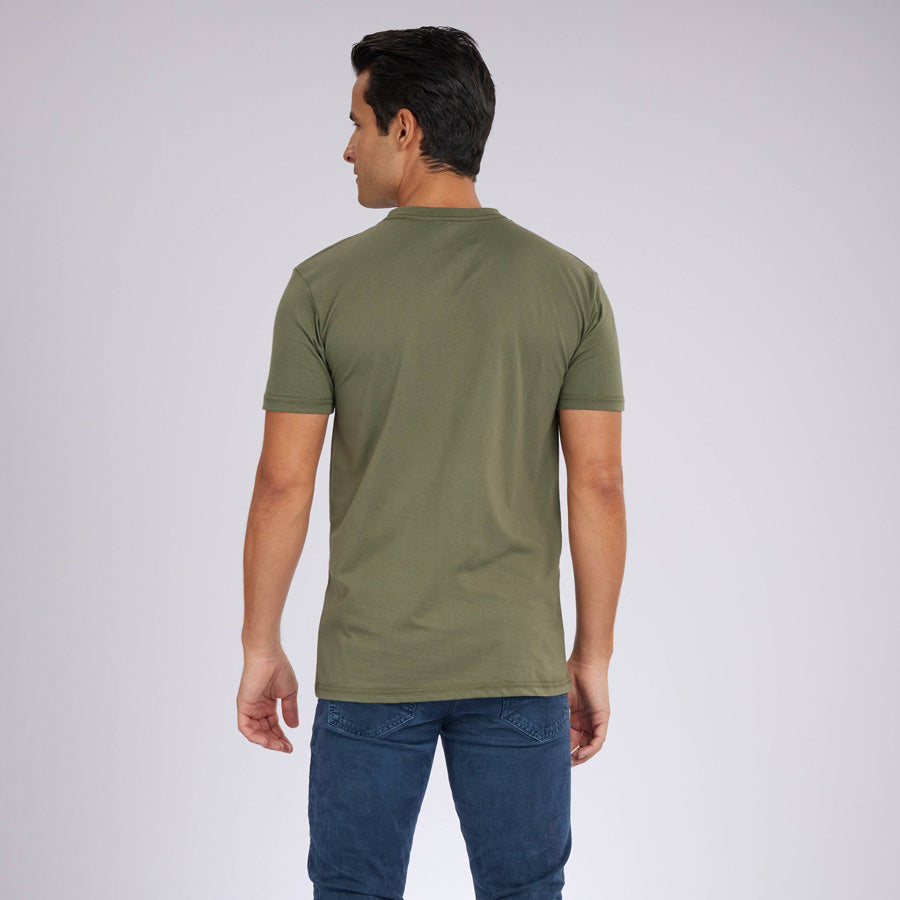 Military Green Signature Crew Neck Tee