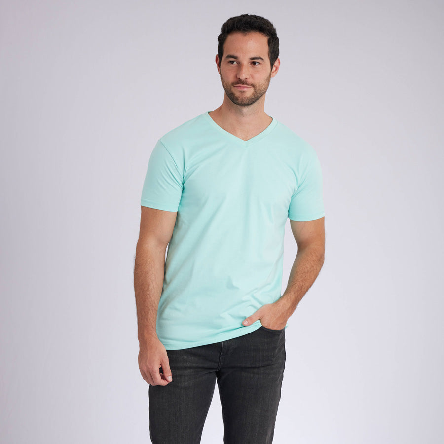 Mint Signature V-Neck Tee