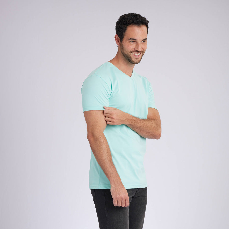 Mint Signature V-Neck Tee