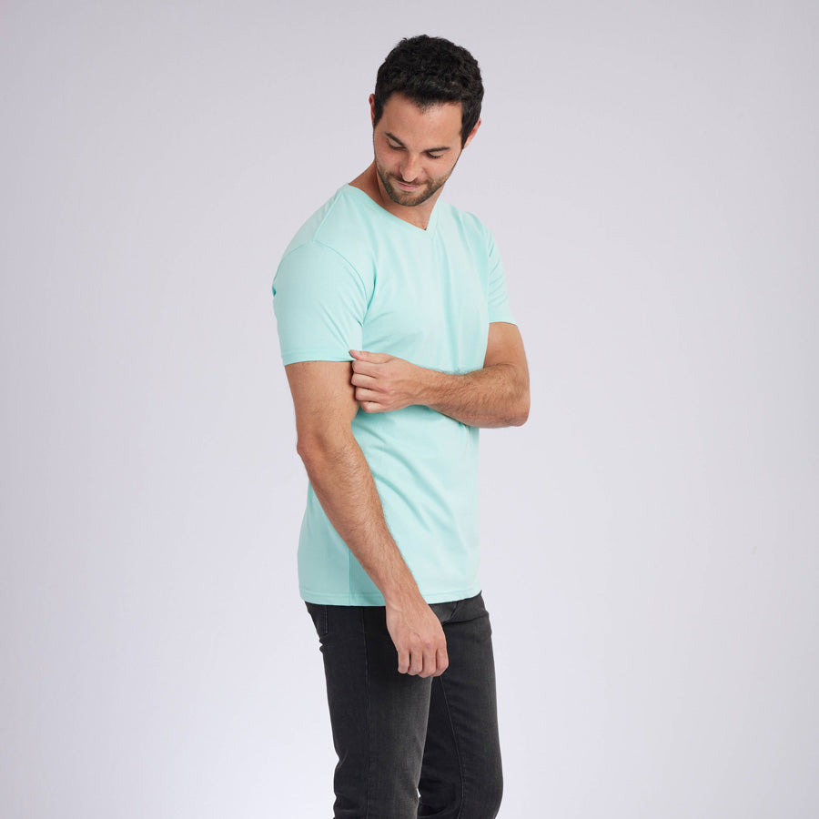 Mint Signature V-Neck Tee