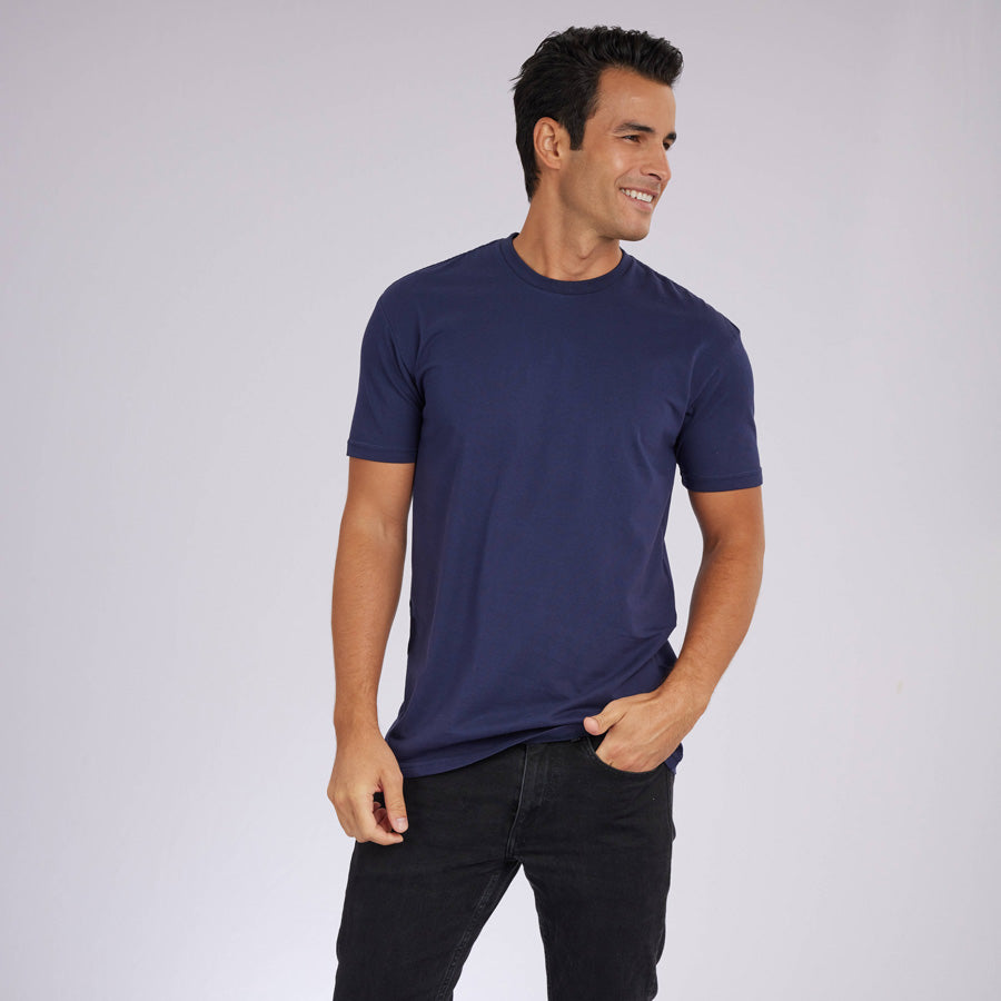 Navy Premium Crew Neck Tee