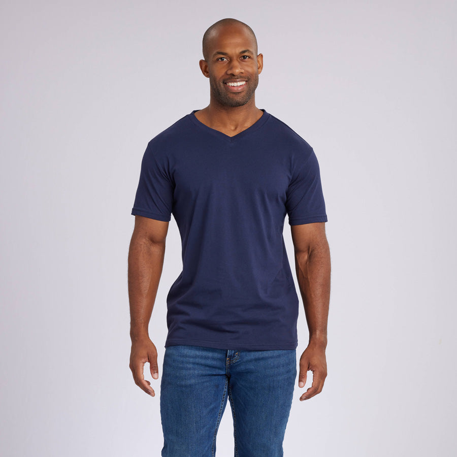 Navy Signature V-Neck Tee