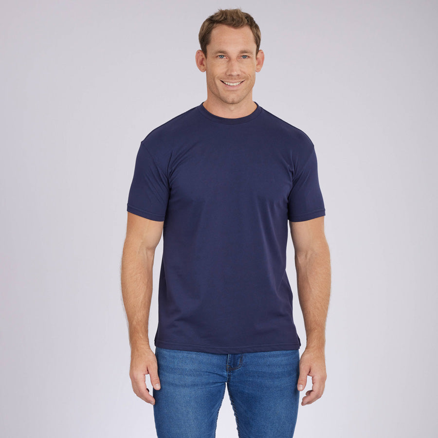 Navy Premium Crew Neck Tee