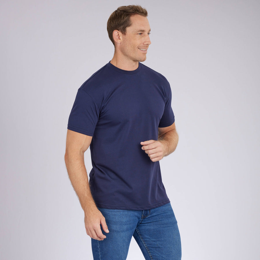 Navy Premium Crew Neck Tee