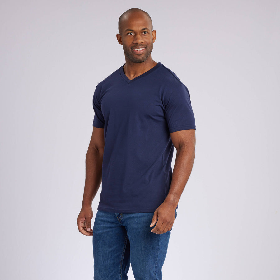 Navy Signature V-Neck Tee