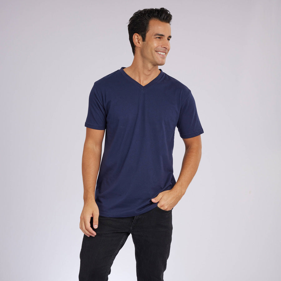 Navy Signature V-Neck Tee