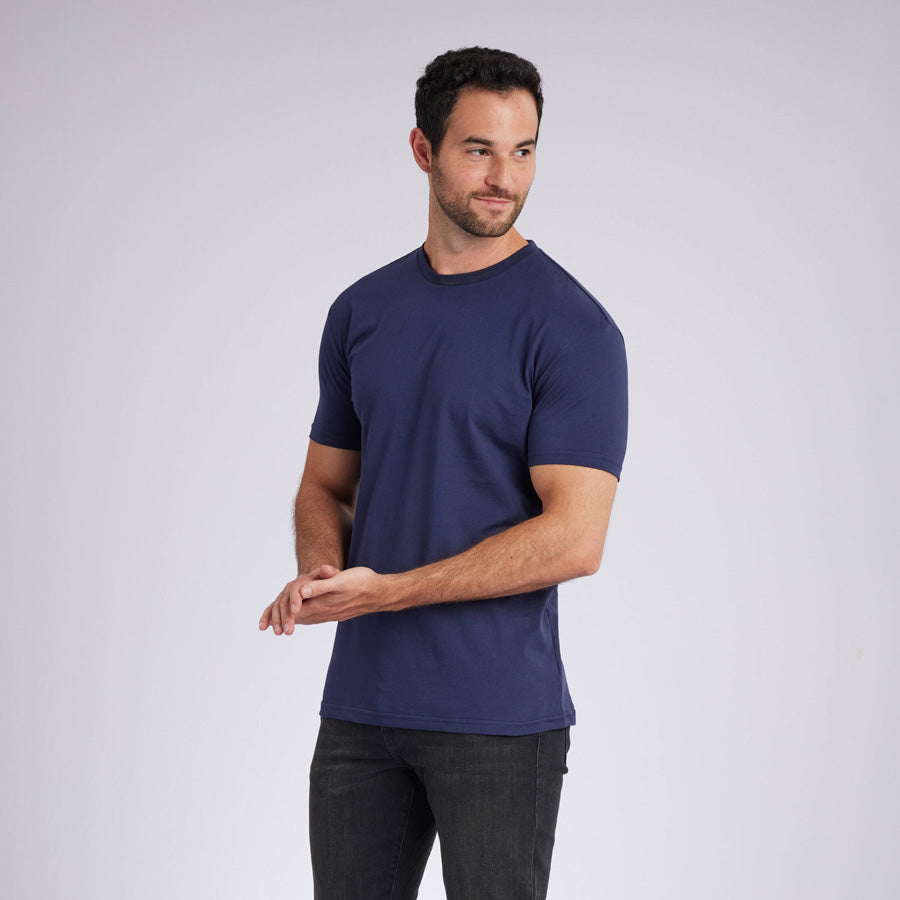 Navy Premium Crew Neck Tee