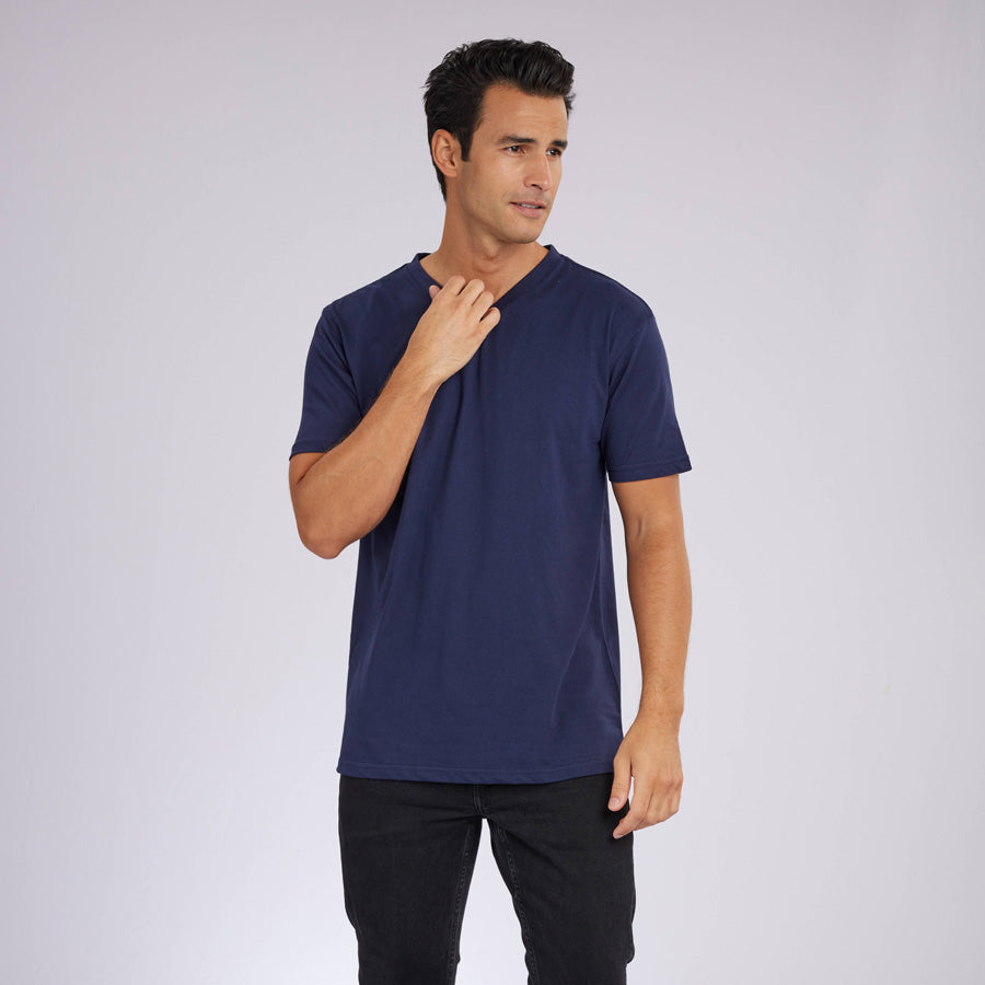 Navy Signature V-Neck Tee