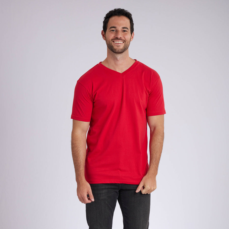 Red Signature V-Neck Tee