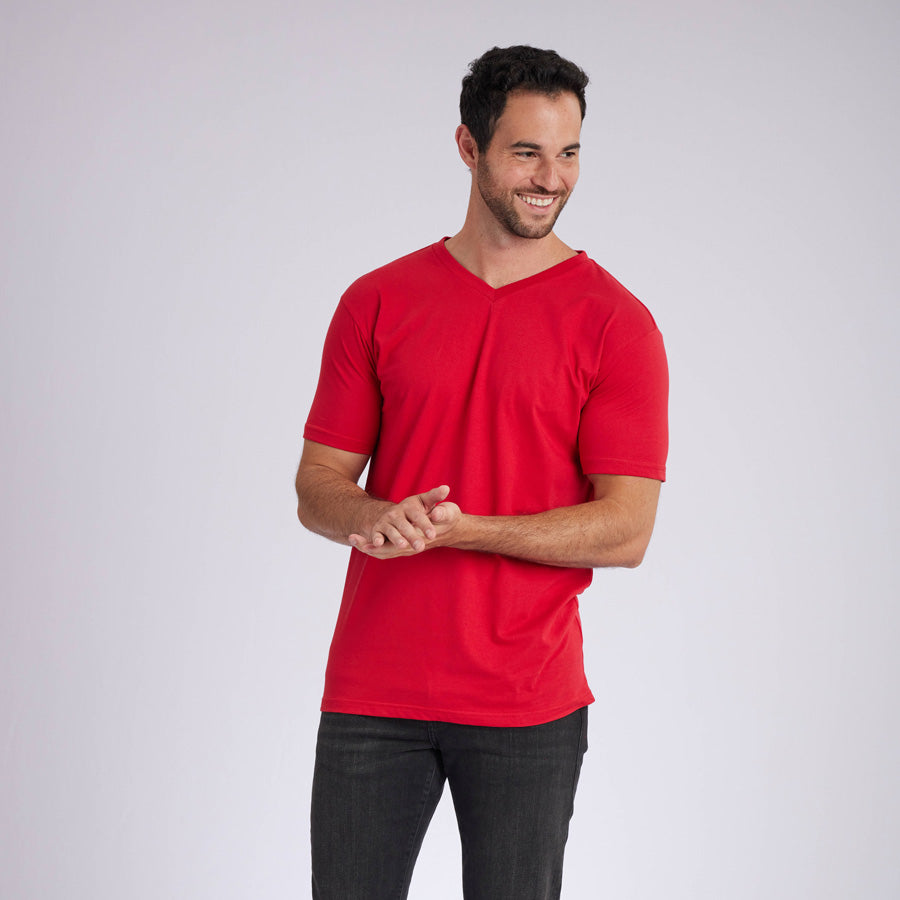 Red Signature V-Neck Tee