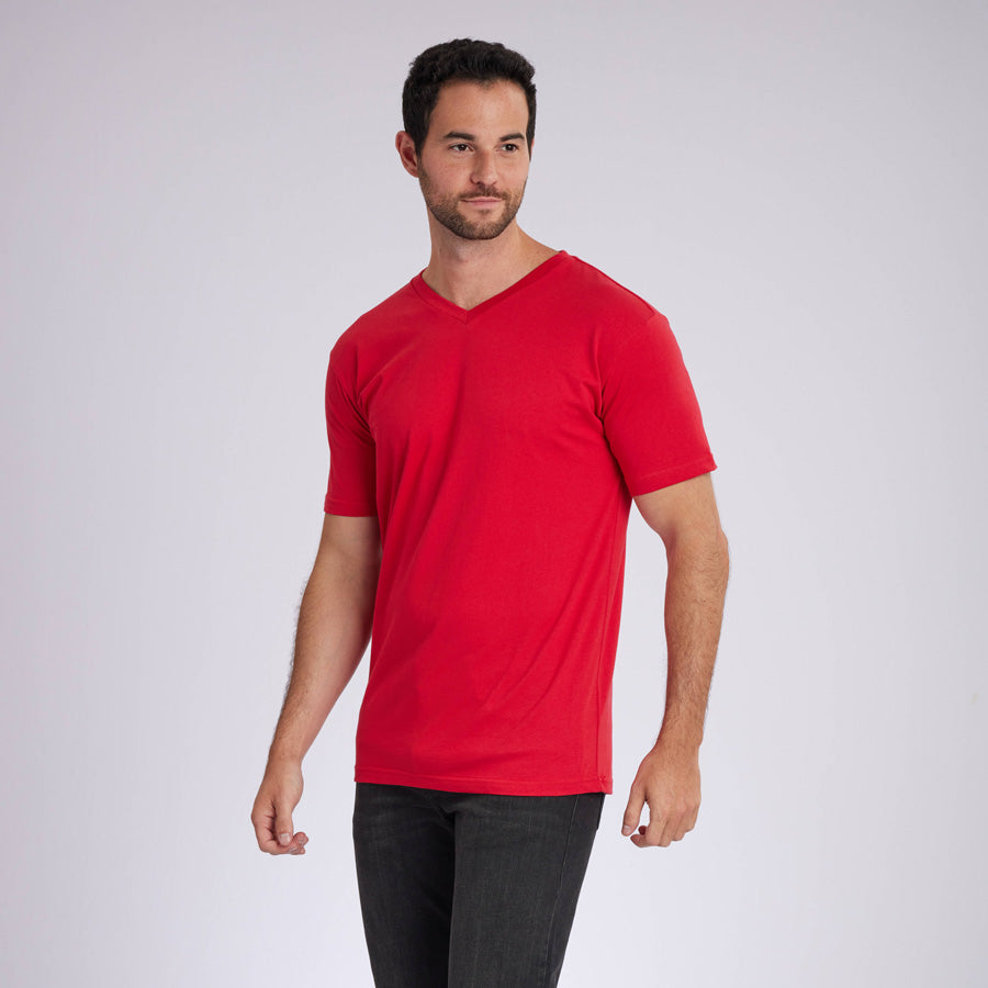 Red Signature V-Neck Tee