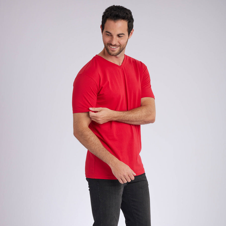 Red Signature V-Neck Tee