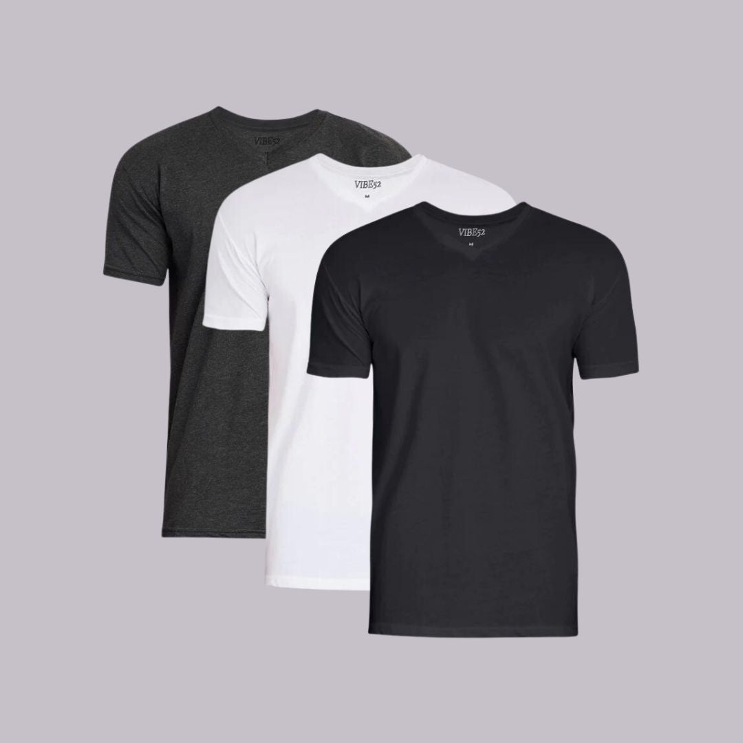 Essential Trio Signature V-Neck Tees 3-Pack