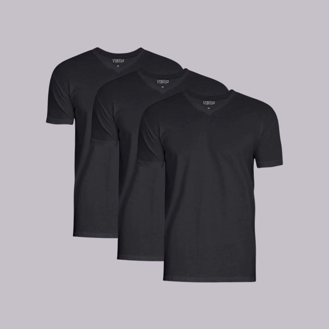 Black Signature V-Neck Tees 3-Pack