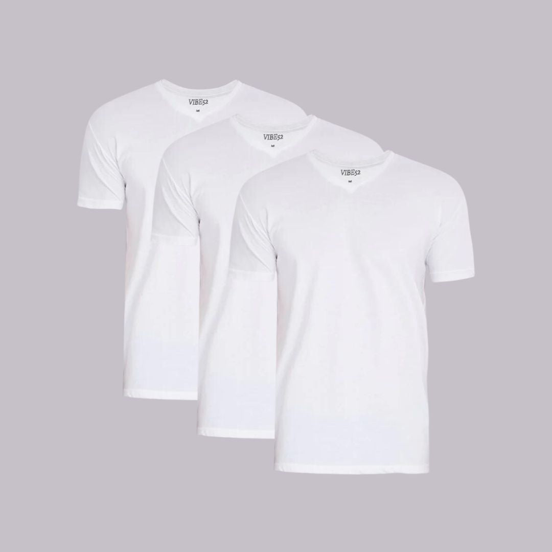 White Signature V-Neck Tees 3-Pack