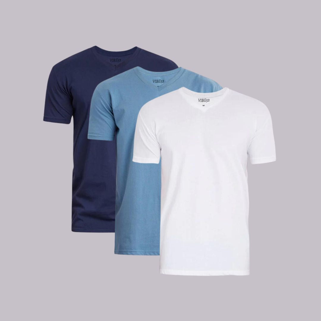 Coastal Blues Signature V-Neck Tees 3-Pack