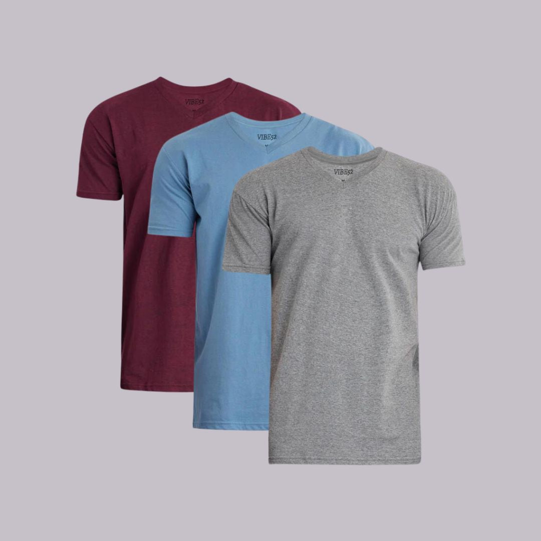 Heathered Hues Signature V-Neck Tees 3-Pack