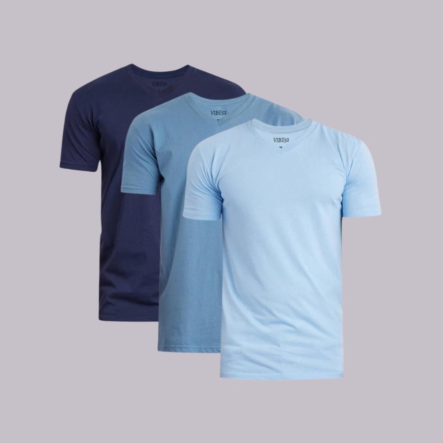 Cool Blues Signature V-Neck Tees 3-Pack